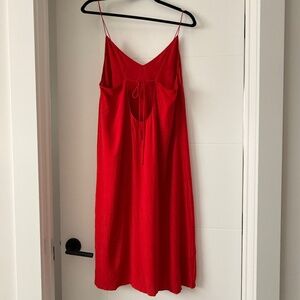 Aritzia Wilfred Templeton Midi Slip Dress - Red